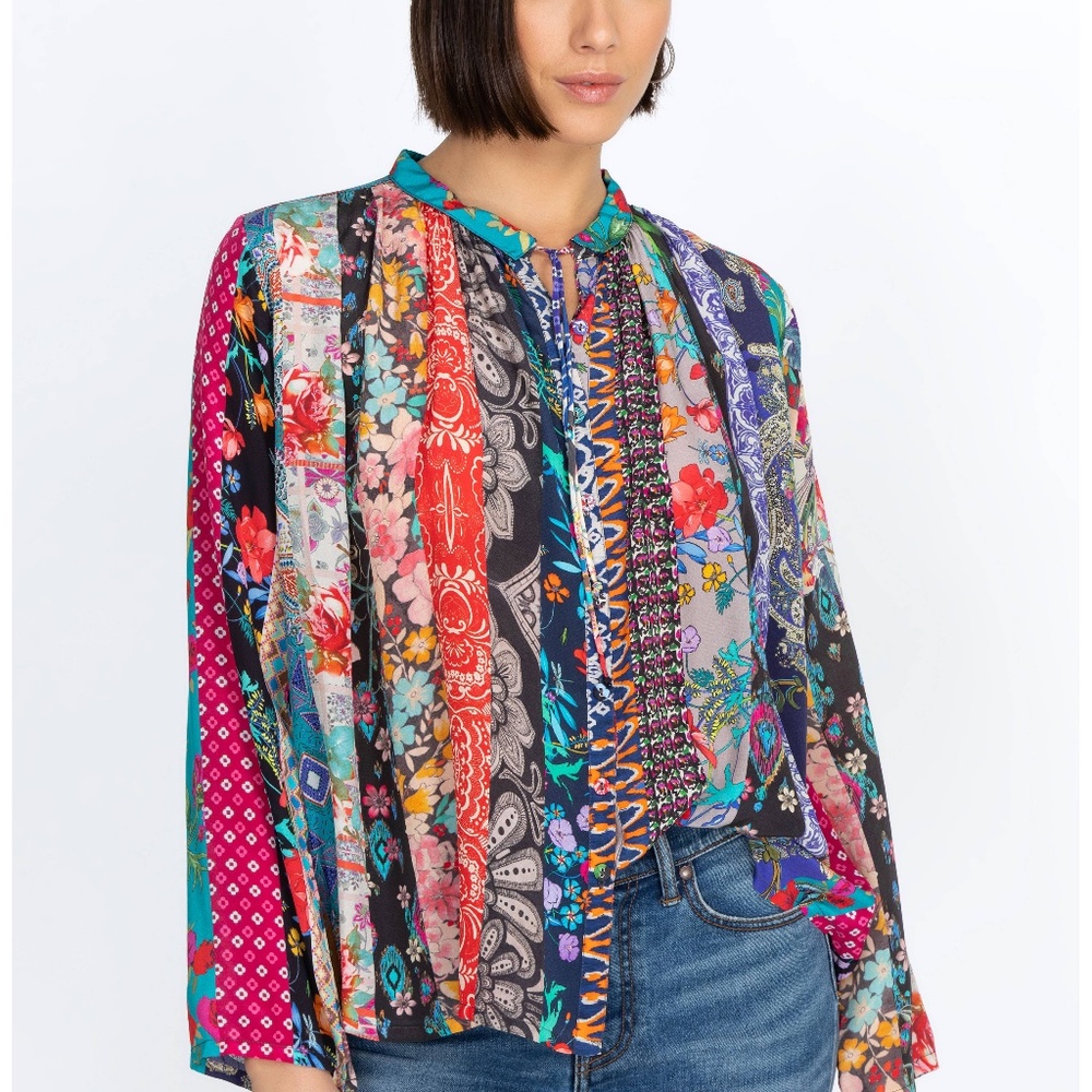 Johnny Was Sofia Treble Button Up Blouse